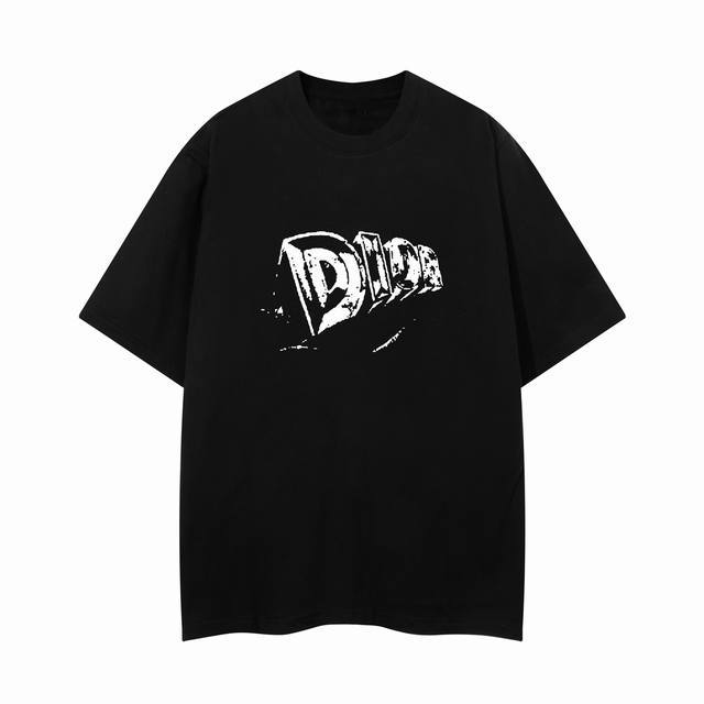 高品质 Dio 2024新款 字母印花 短袖t恤 定制面料 男女同款 尺码:S M L Xl Xxl 五个码 颜色:黑色 白色