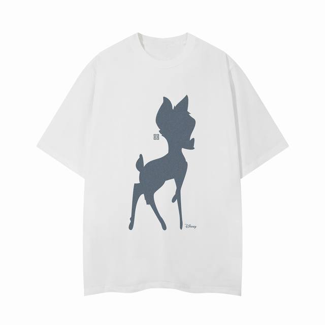 Gvc 2024经典款 小鹿印花 定制面料 短袖t恤 男女同款 尺码:S-Xxl 颜色:黑色 白色