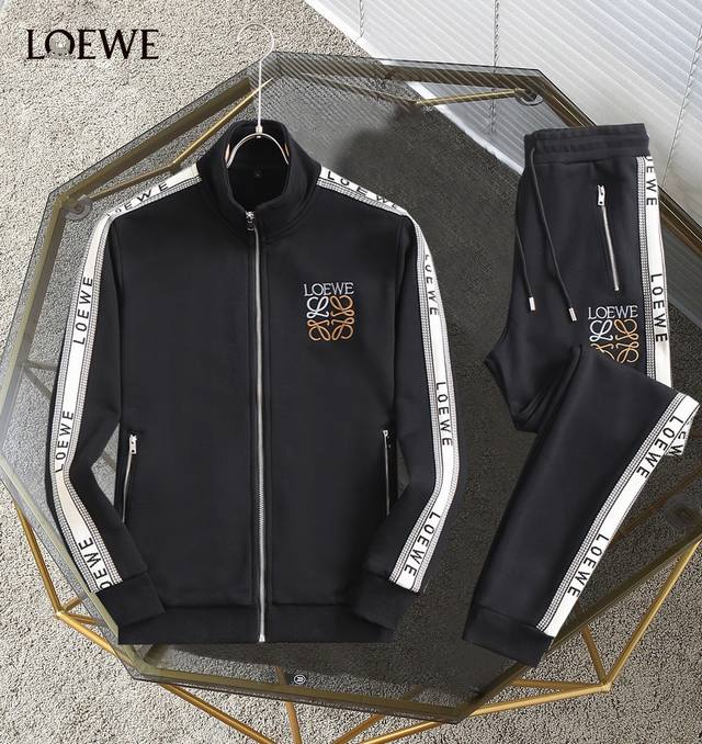 支持年后退换 Loewe 2024开春季新款套装 定制面料 专属logo刺绣 简约织带搭配 白色 黑色 码数 M-3Xl