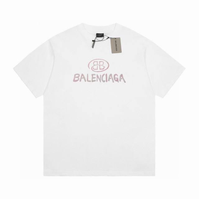 Balenciaga 巴黎世家限定款发泡红石纹理休闲短袖t恤 - 颜色 图片色 - 尺码 S M L Xl - 面料: 采用280G双纱棉面料