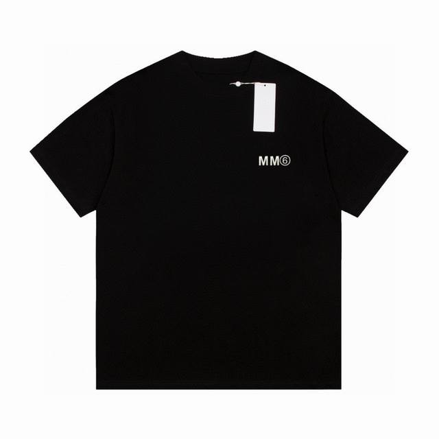 Maison Margiela Mm6马吉拉植绒小标logo休闲短袖t恤 - 颜色 图片色 - 尺码 S M L Xl - 面料: 采用280G双纱棉面料