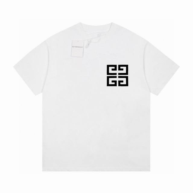 Givenchy 纪梵希限定4G立体小标休闲短袖t恤 - 颜色 图片色 - 尺码 S M L Xl - 面料: 采用280G双纱棉面料