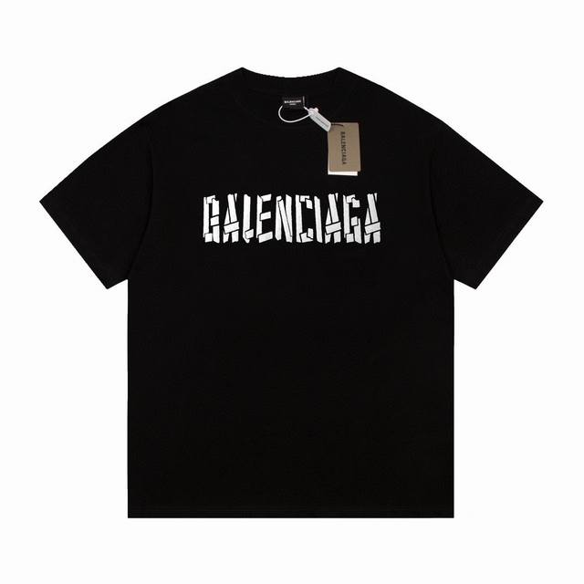 Balenciaga 巴黎世家限定款立体闪银爆裂纹休闲短袖t恤 - 颜色 图片色 - 尺码 S M L Xl - 面料: 采用280G双纱棉面料