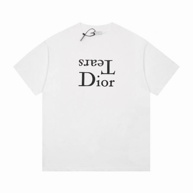 Dior 迪奥限定款立体logo休闲短袖t恤 - 颜色 图片色 - 尺码 S M L Xl - 面料: 采用280G双纱棉面料