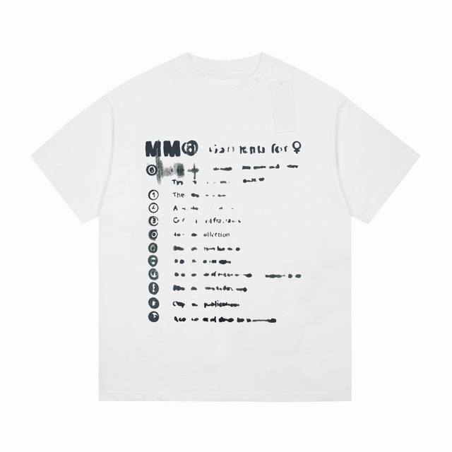 Maison Margiela Mm6马吉拉水墨晕染logo休闲短袖t恤 - 颜色 图片色 - 尺码 S M L Xl - 面料: 采用280G双纱棉面料