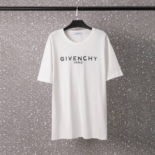 Givenchy 男女同款 32S双纱爽全棉250克重高品质数码直喷工艺-颜色黑 白-码数xs-L-