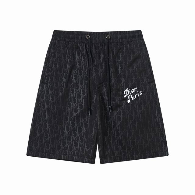 24Ss 迪奥dior 沙滩短裤 颜色：黑-白 尺码：M-4Xl