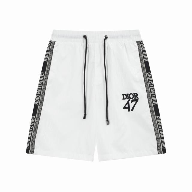 24Ss 迪奥dior 新款沙滩短裤 颜色：黑色-白色 尺寸 M-4Xl