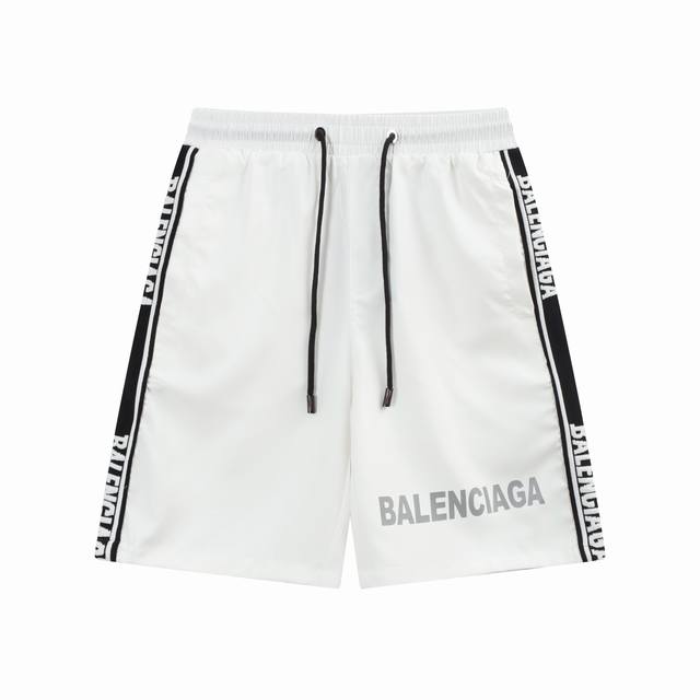 24Ss 巴黎世家 新款 沙滩短裤 颜色：黑色 白色 尺寸 M-4Xl