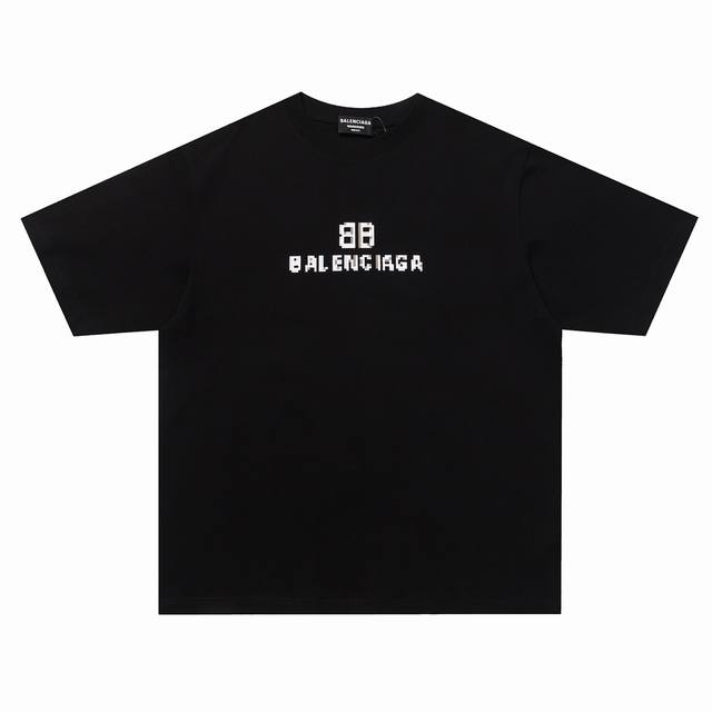 Balenciaga 巴黎世家24Ss马赛克blcg Logo 短袖t恤 面料采用280克纯棉双纱面料 -原版面料高版本高品质 网红明星同款 -原版定制面料 前