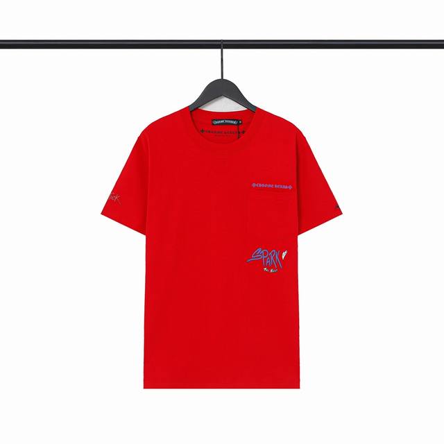 2024上新8353-- 8353美国 Chrome Hearts 克罗心 红色matty Boy涂鸦 短袖t恤采用定制面料丶1比1配色罗纹丶环保印花。无味色彩