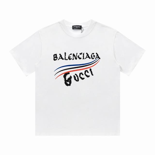 Balenciaga 巴黎世家24Ss新款logo印花短袖t恤 采用百分百270克纯棉面料，质感柔软顺滑 采用进口专机高温热固油墨丝网印花，看得到的立体层次，设