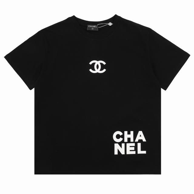 Chanel 香奈儿 胸口压胶短袖t恤 Size：S-L